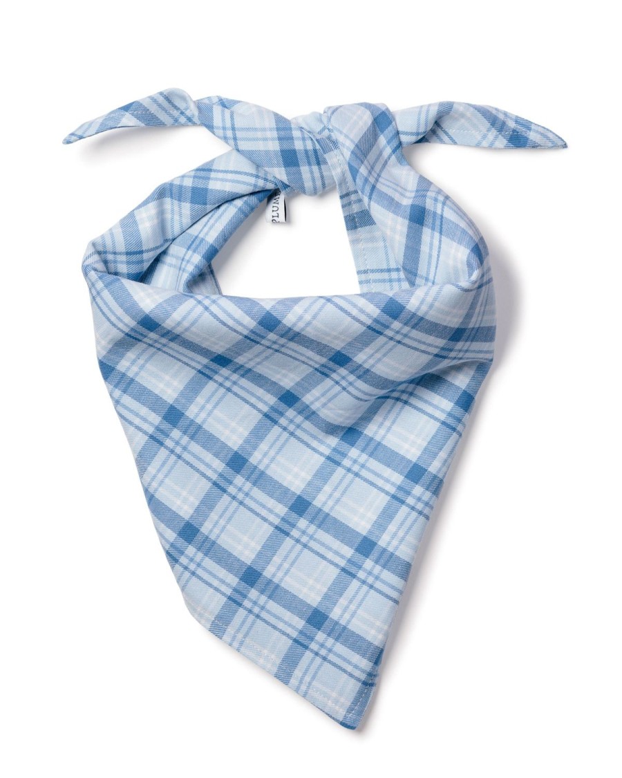 Home Petite Plume | Dog Twill Bandana In Seafarer Tartan