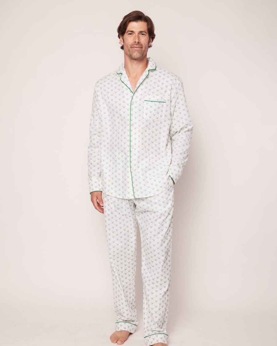 Men Petite Plume | Men'S Twill Pajama Set In Match Point