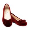 Women Petite Plume | Women'S Juliette Ballet Slipper In Bordeaux Velvet