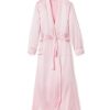 Women Petite Plume | Women'S Silk Long Robe In Pink