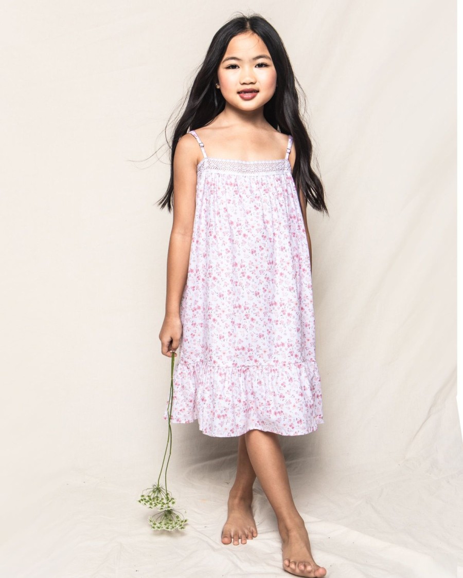 Kids Petite Plume Nightgowns | Girl'S Twill Lily Nightgown In Dorset Floral