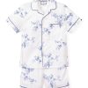 Kids Petite Plume Pajamas | Kid'S Twill Pajama Short Set In Indigo Floral