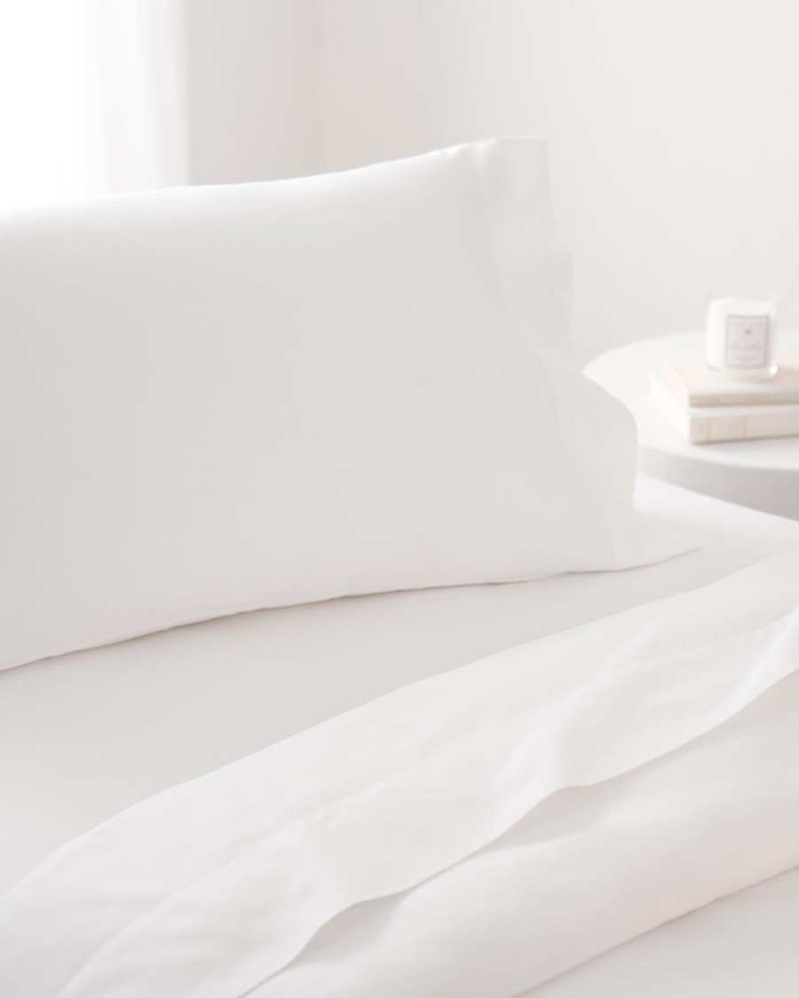 Home Petite Plume Sheets | Signature Luxe Sateen Bed Sheets In White