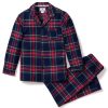 Kids Petite Plume Pajamas | Kid'S Brushed Cotton Pajama Set In Windsor Tartan