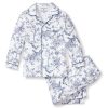 Kids Petite Plume Pajamas | Kid'S Twill Pajama Set In Timeless Toile