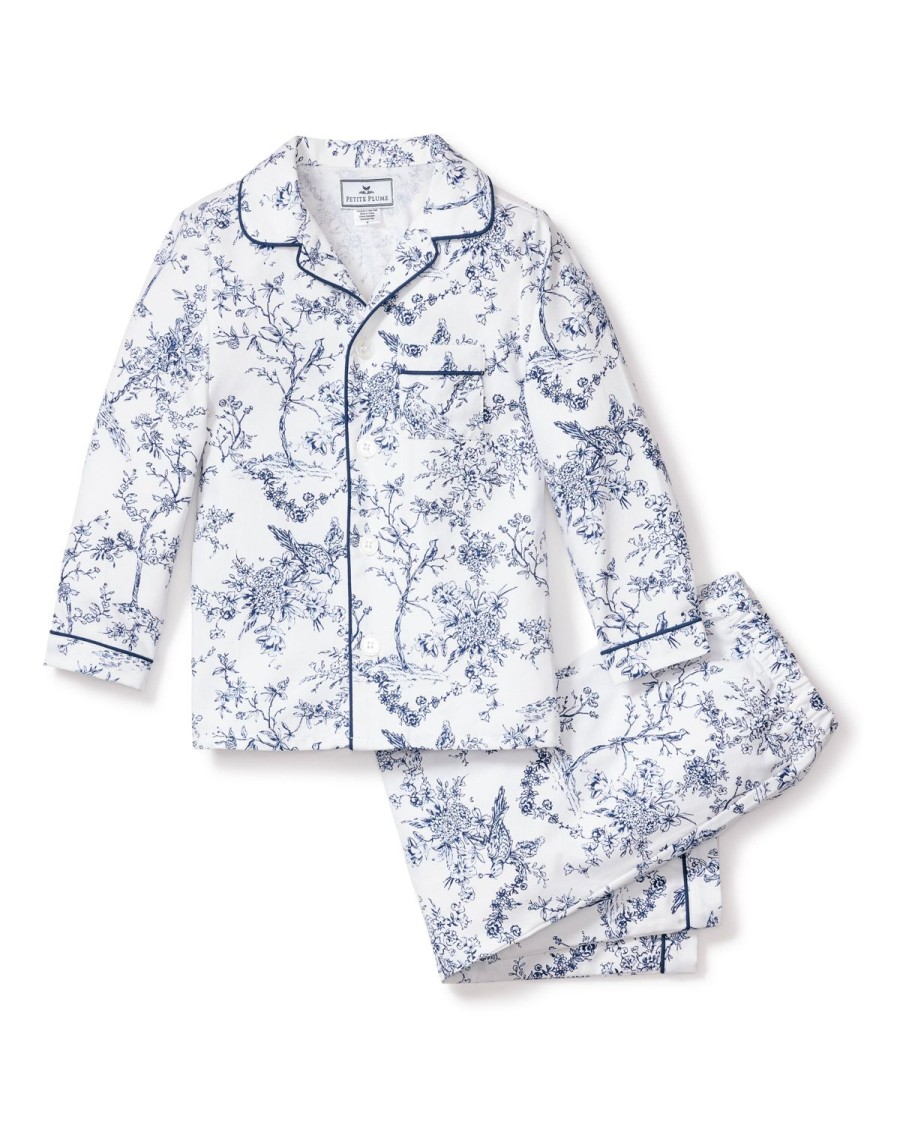 Kids Petite Plume Pajamas | Kid'S Twill Pajama Set In Timeless Toile