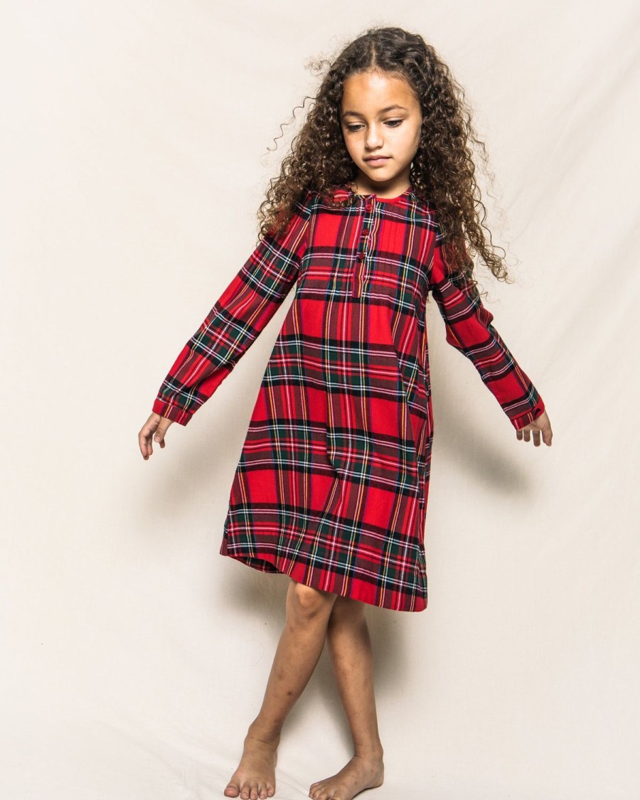 Kids Petite Plume Nightgowns | Girl'S Brushed Cotton Beatrice Nightgown In Imperial Tartan