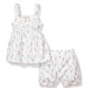 Kids Petite Plume Pajamas | Girl'S Charlotte Short Set In Fields Of Provence