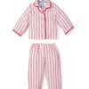 Kids Petite Plume Matching Doll Pajamas | Doll Pajamas In Antique Red Ticking