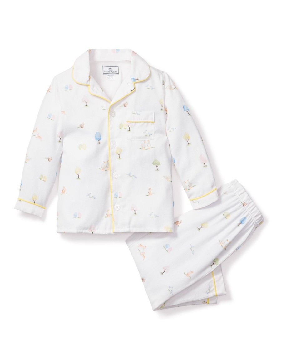 Kids Petite Plume Pajamas | Kid'S Twill Pajama Set In Easter Gardens