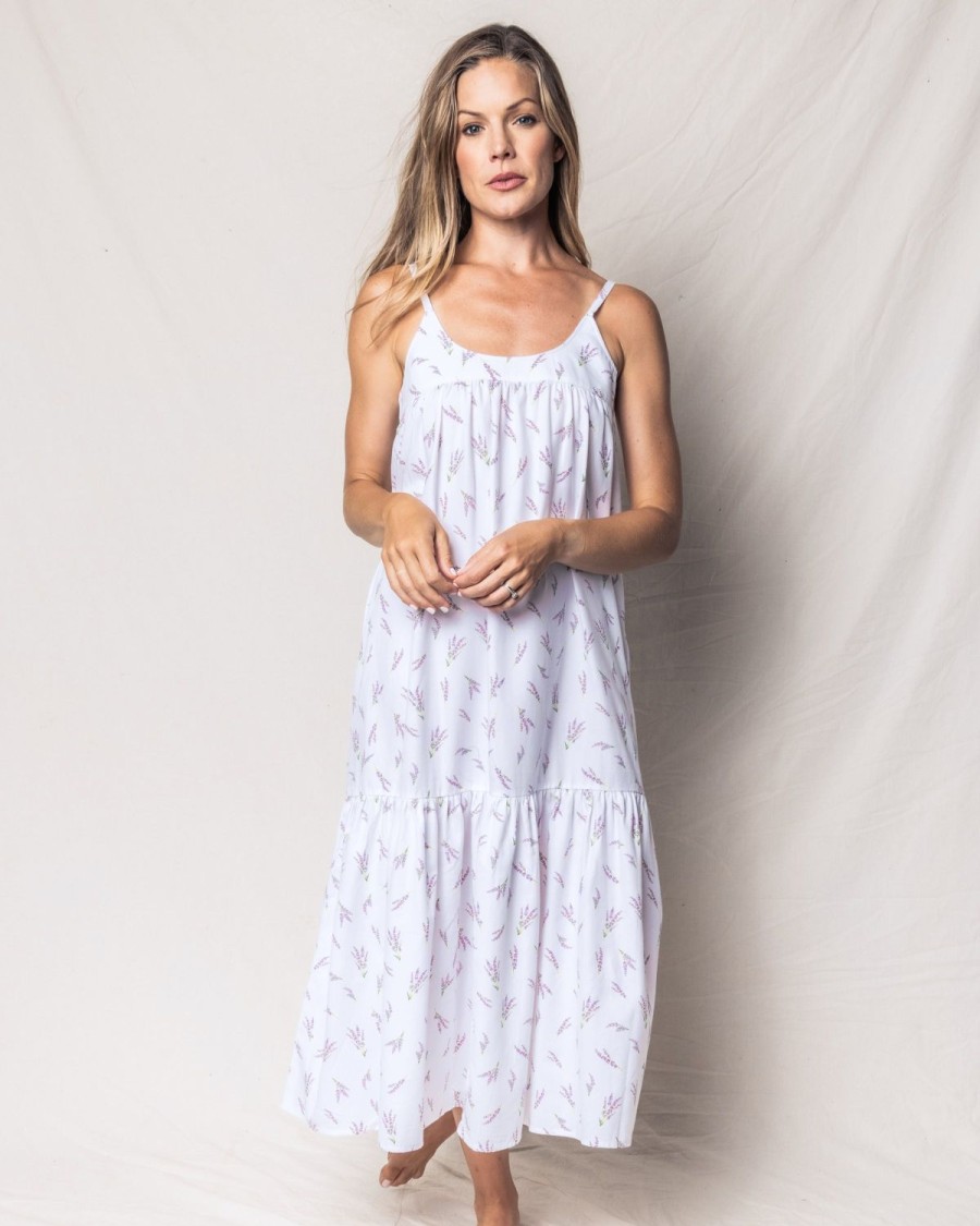 Women Petite Plume | Women'S Twill Chloe Nightgown In Fields Of Provence