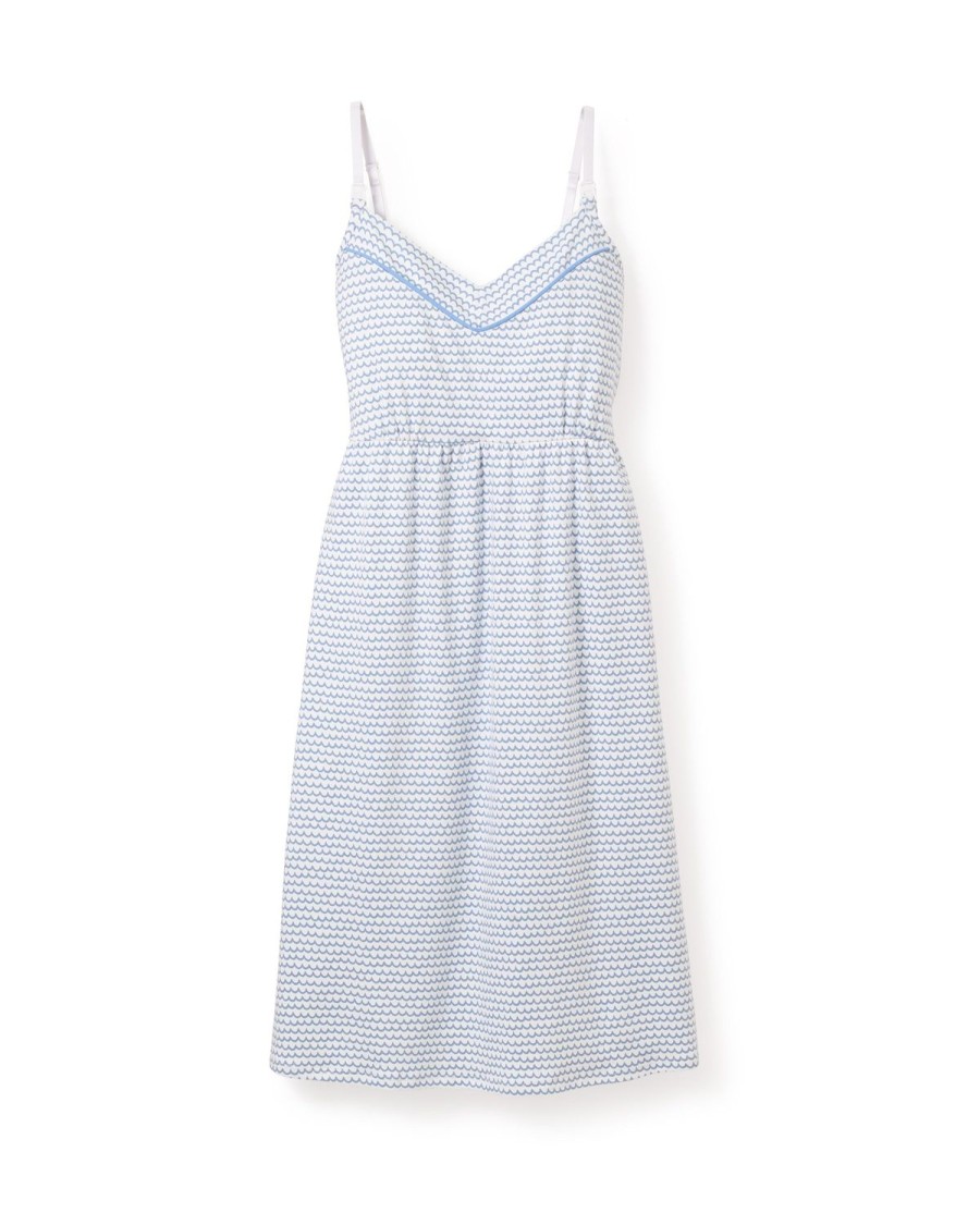 Women Petite Plume | Women'S Pima Maternity Nightgown In La Mer