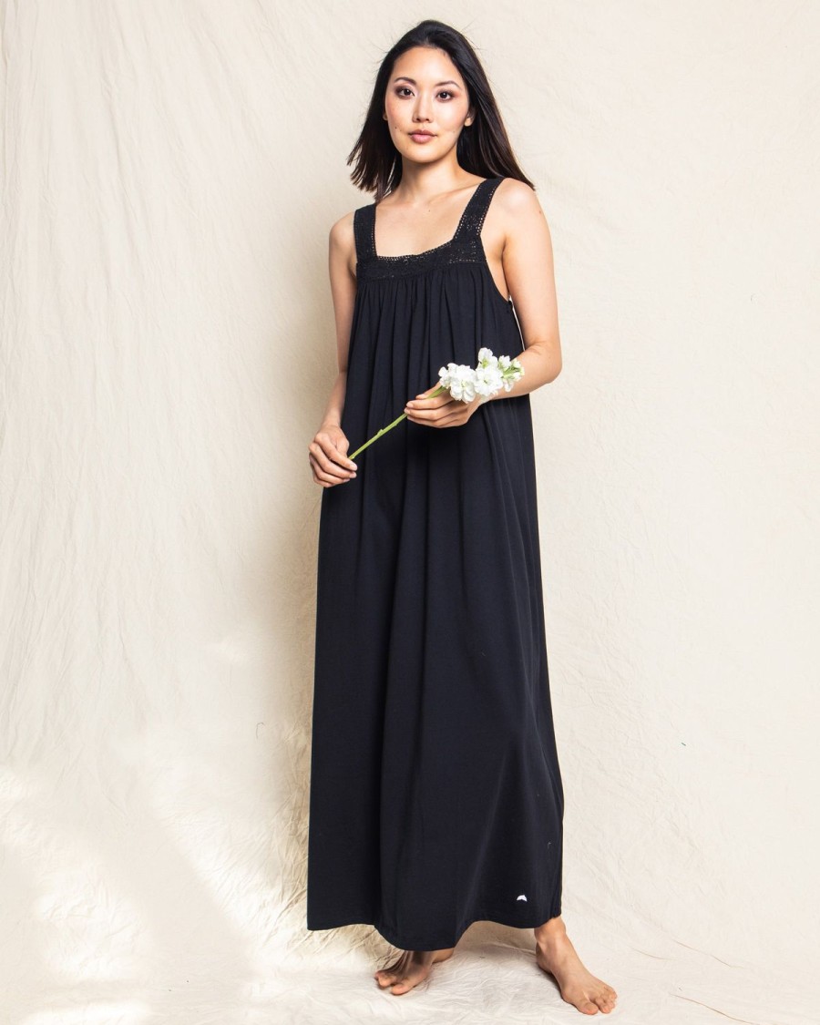 Women Petite Plume | Women'S Pima Camille Nightgown In Black