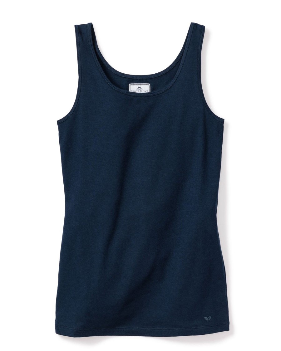 Women Petite Plume | Women'S Pima Tank Top In Navy