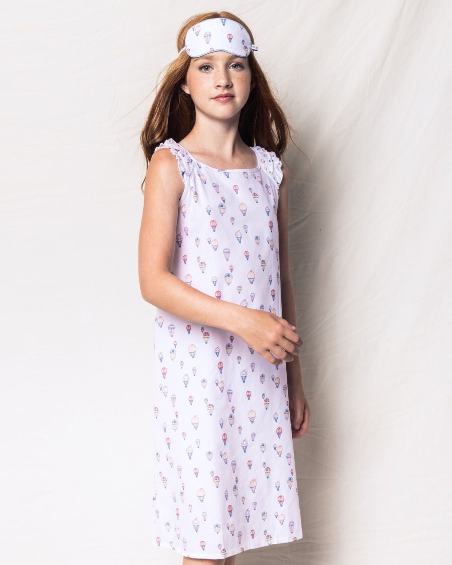 Kids Petite Plume Nightgowns | Girl'S Twill Amelie Nightgown In Bon Voyage