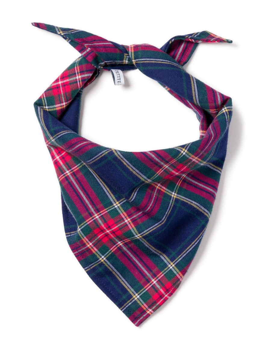 Home Petite Plume | Dog Bandana In Windsor Tartan