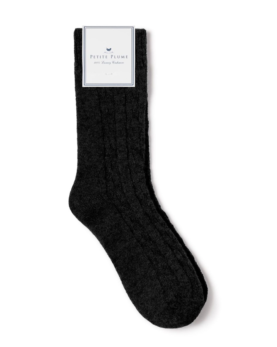 Women Petite Plume | Women'S Cashmere Socks In Black