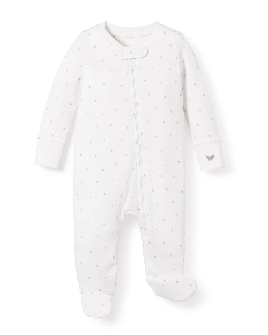 Kids Petite Plume Rompers | Baby'S Pima Snug Fit Romper In Grey Stars