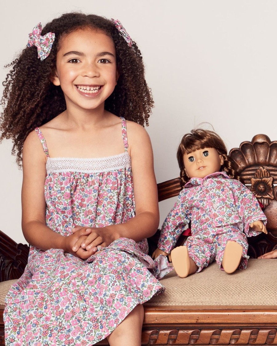 Kids Petite Plume Slippers & Accessories | Kid'S Doll Pajama In Fleurs De Rose