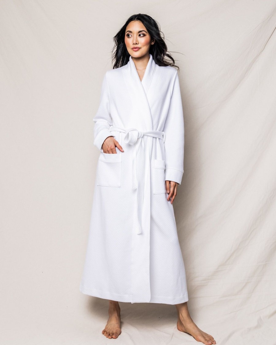 Women Petite Plume | Women'S Pima Ophelia Robe In White