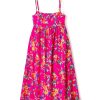 Kids Petite Plume Daywear | Girl'S Twill Serene Dress In Summer Blooms