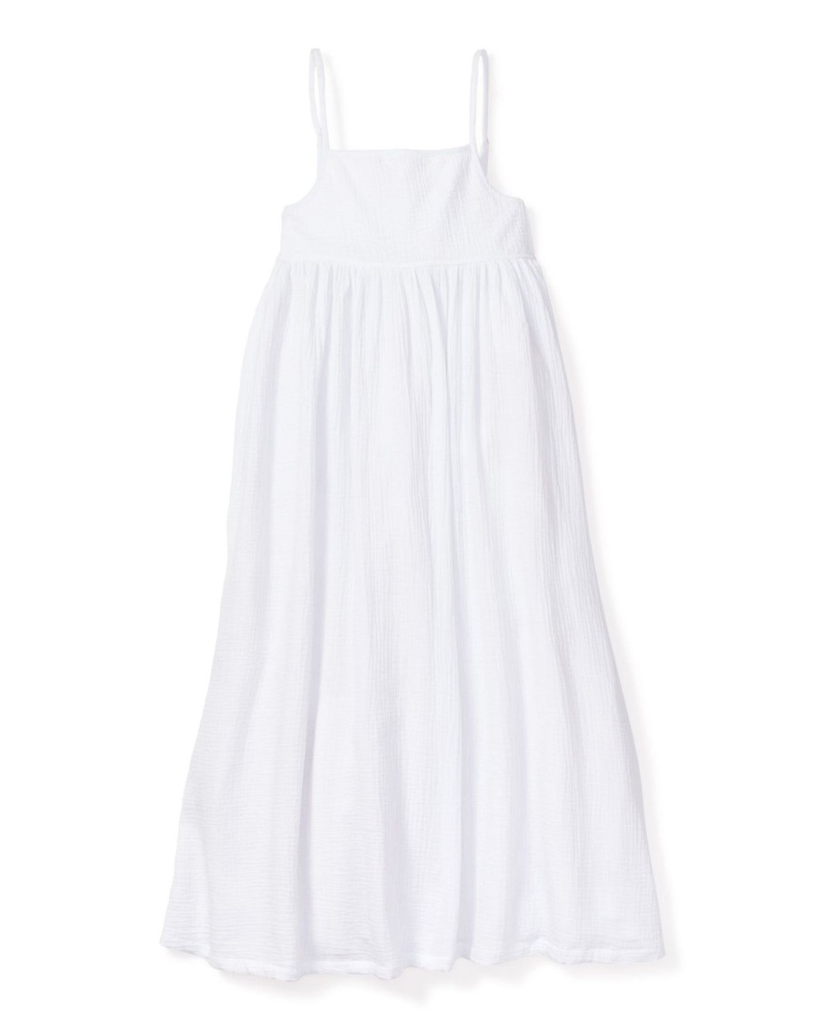 Women Petite Plume | Women'S Gauze Serene Sundress In White