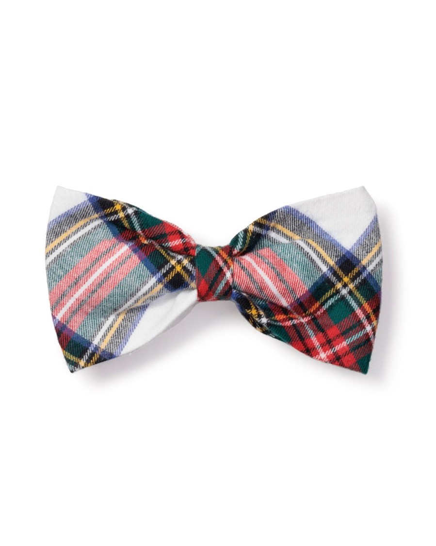 Home Petite Plume | Brushed Cotton Dog Bow Tie In Balmoral Tartan