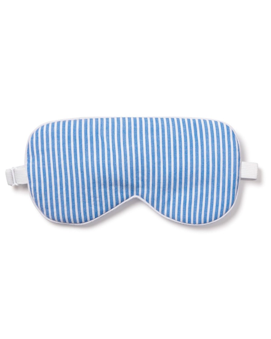 Men Petite Plume | Adult'S Sleep Mask In French Blue Seersucker