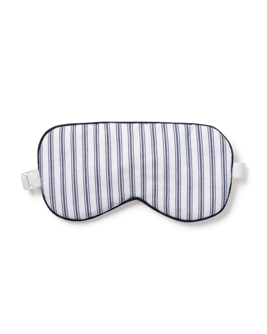 Men Petite Plume | Adult'S Twill Sleep Mask In Navy French Ticking