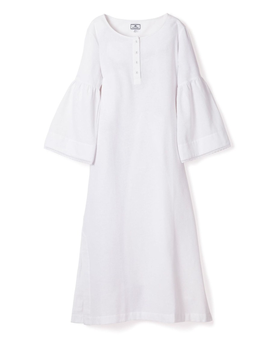 Women Petite Plume | Women'S Flannel Seraphine Nightgown In White