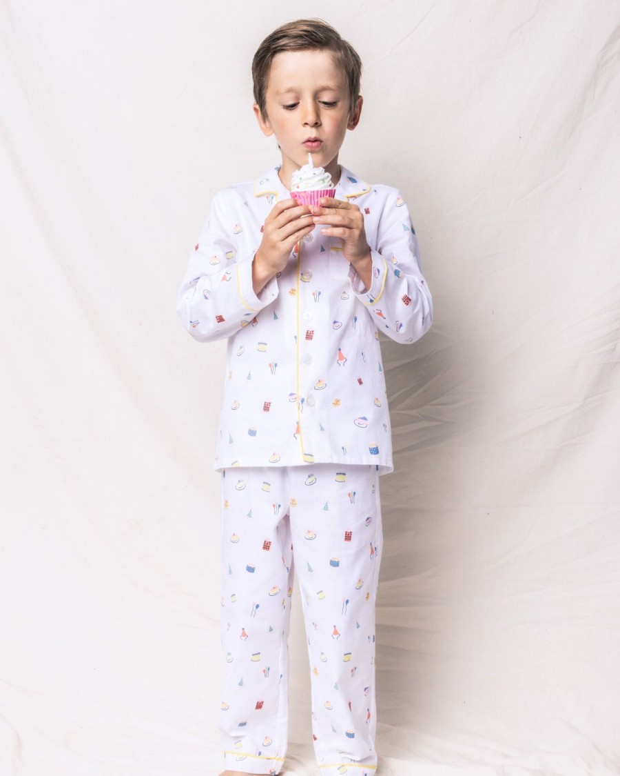 Kids Petite Plume Pajamas | Kid'S Twill Pajama Set In Birthday Wishes