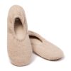 Women Petite Plume | Women'S Cashmere Slippers In Beige