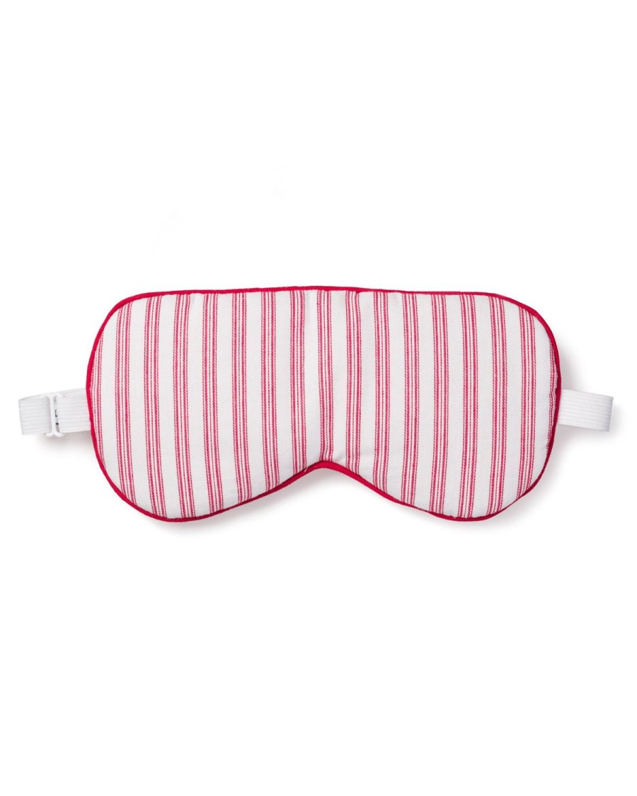 Men Petite Plume | Adult'S Sleep Mask In Antique Red Ticking