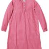 Women Petite Plume | Women'S Flannel Beatrice Nightgown In Red Mini Gingham