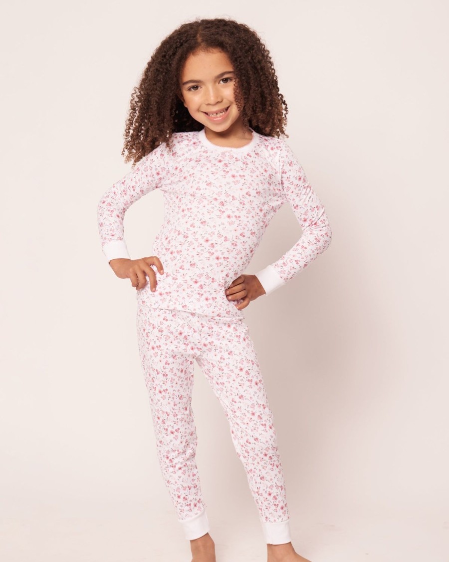 Kids Petite Plume Pajamas | Kid'S Pima Snug Fit Pajama Set In Dorset Floral