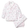 Kids Petite Plume Pajamas | Kid'S Twill Pajama Set In Flamingos