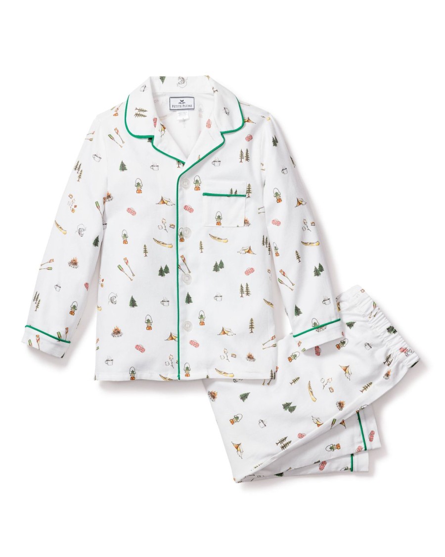 Kids Petite Plume Pajamas | Kid'S Twill Pajama Set In The Great Outdoors