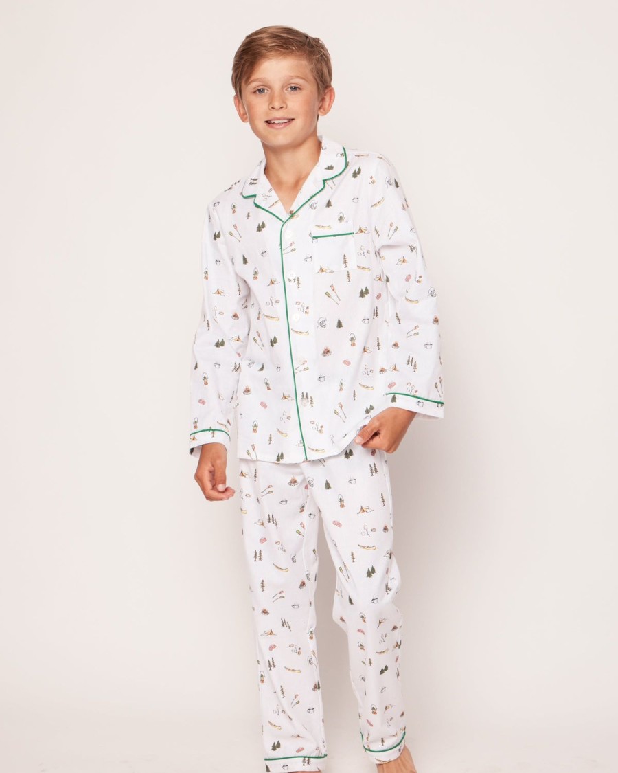 Kids Petite Plume Pajamas | Kid'S Twill Pajama Set In The Great Outdoors