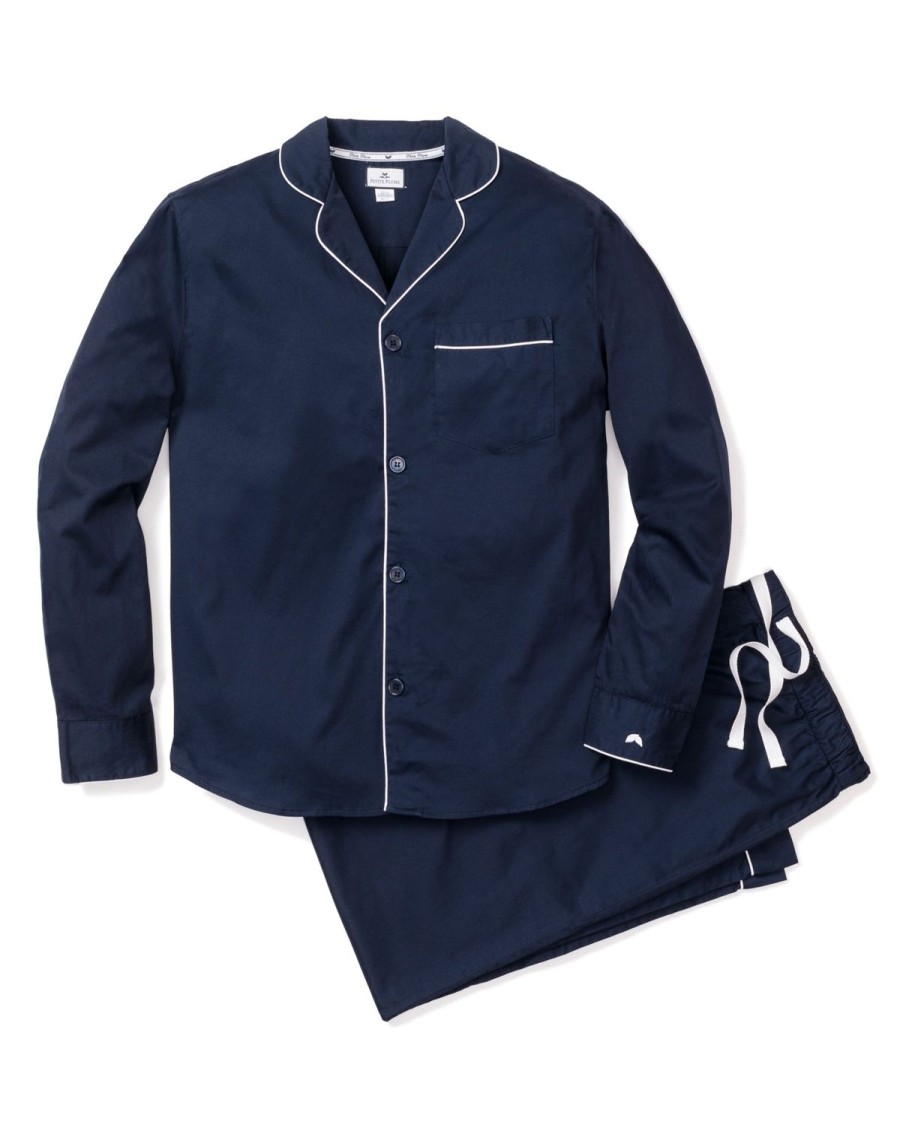 Men Petite Plume | Men'S Flannel Pajama Set In Navy