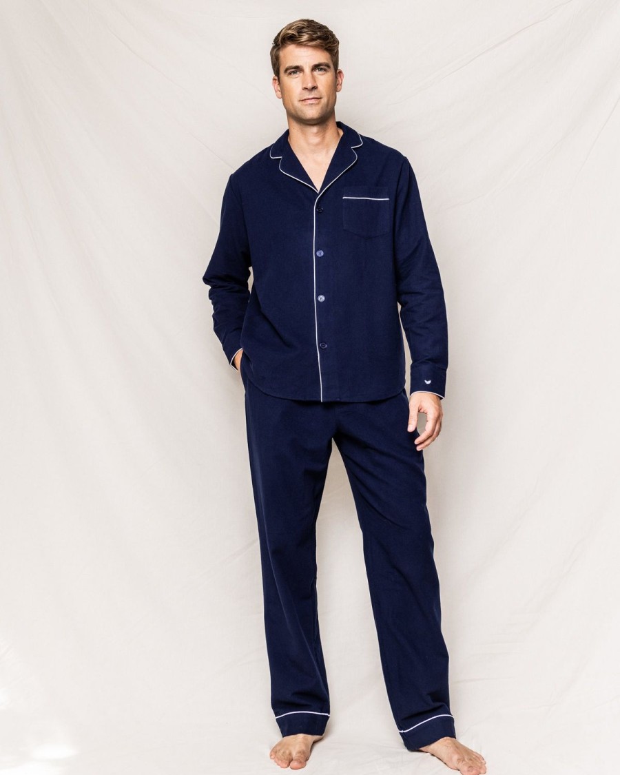 Men Petite Plume | Men'S Flannel Pajama Set In Navy