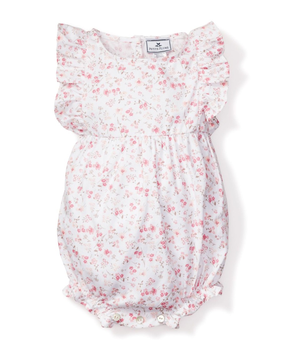 Kids Petite Plume Rompers | Baby'S Twill Ruffled Romper In Dorset Floral