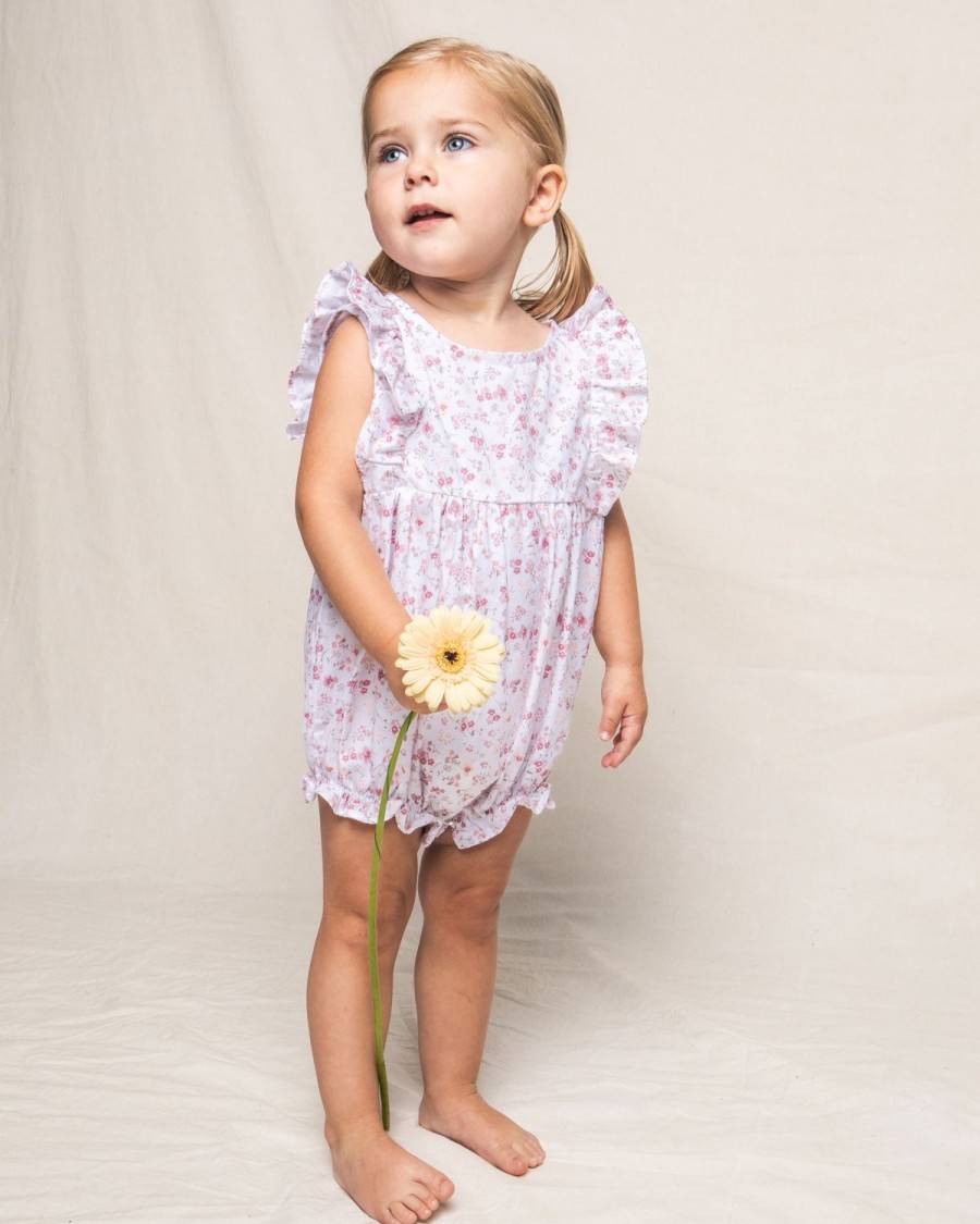 Kids Petite Plume Rompers | Baby'S Twill Ruffled Romper In Dorset Floral