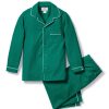 Kids Petite Plume Pajamas | Kid'S Flannel Pajama Set In Forest Green