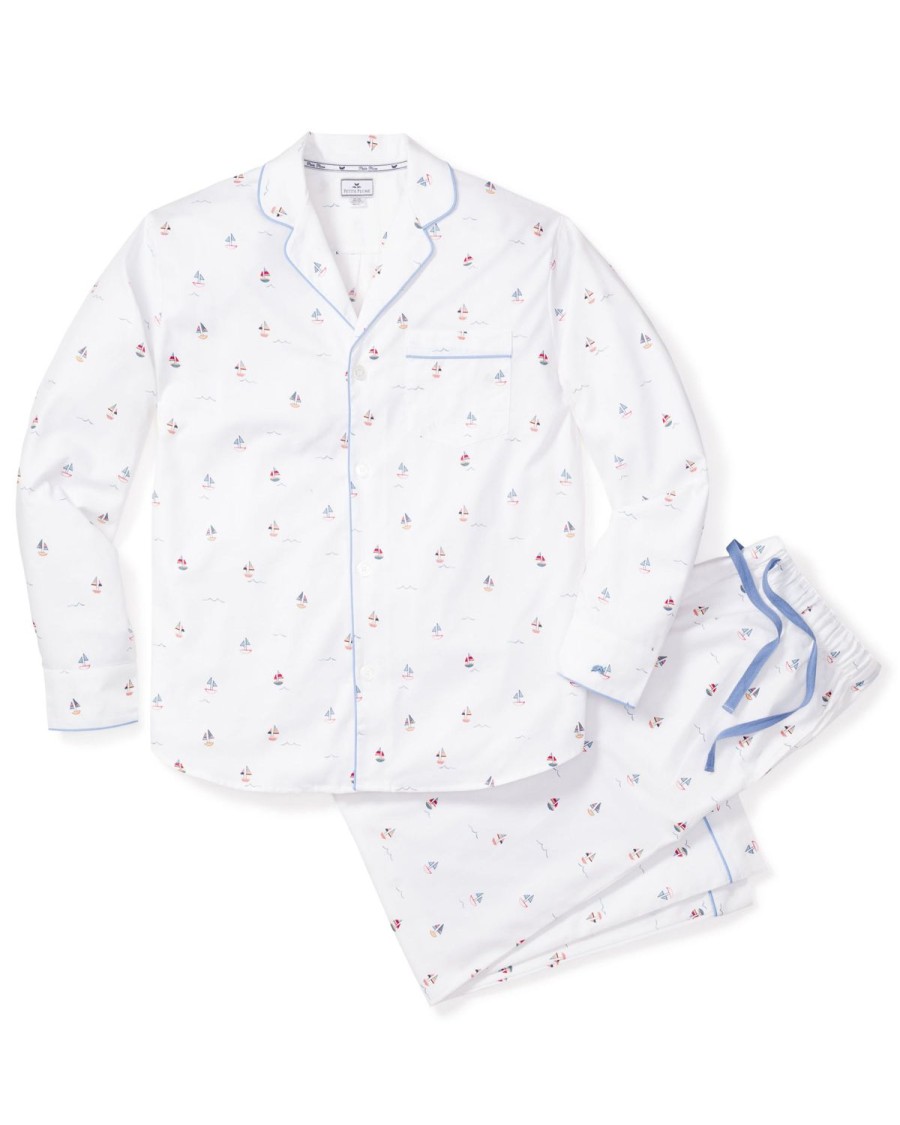 Men Petite Plume | Men'S Twill Pajama Set In Bateau