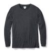 Men Petite Plume | Men'S Pima Crew Neck Long Sleeve Top In Dark Heather