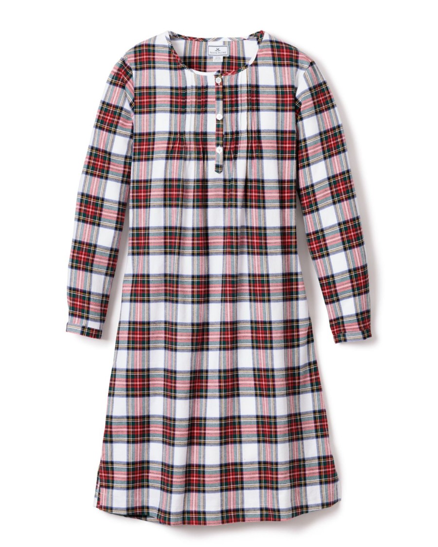 Women Petite Plume | Women'S Brushed Cotton Beatrice Nightgown In Balmoral Tartan