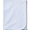 Kids Petite Plume Accessories | Pima Baby Blanket In Blue Stripes