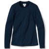 Women Petite Plume | Women'S Pima Long Sleeve Top In Navy