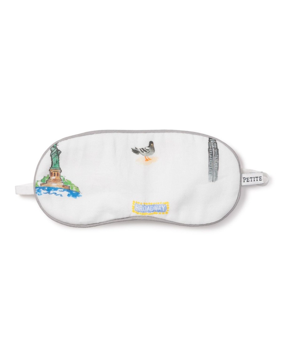 Kids Petite Plume Slippers & Accessories | Kid'S Twill Sleep Mask In New York! New York!