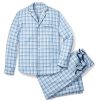 Men Petite Plume | Men'S Twill Pajama Set In Seafarer Tartan